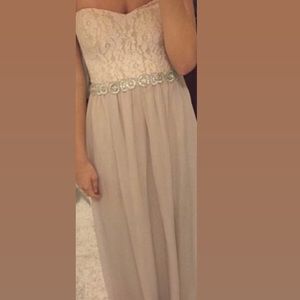 Fun light strapless prom dress!